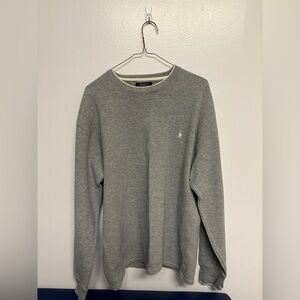 Polo Ralph Lauren Waffle Knit Thermal Shirt Men's XL Gray Pony Logo White